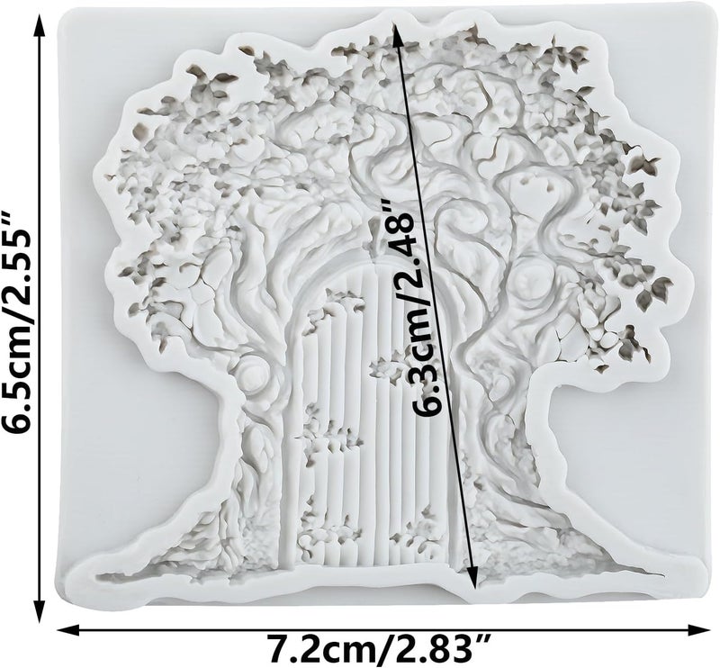 TAOXIBEI Tree House Silicone Mold Tree House Polymer Clay Molds for DIY Crafts Epoxy Resin Casting Air Dry Polymer Clay Plaster Jewelry Making - Image 2